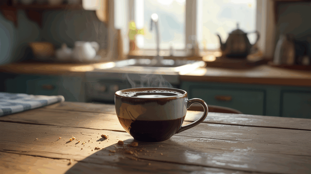 Tageslicht Fotografie in Kueche Kaffeebecher