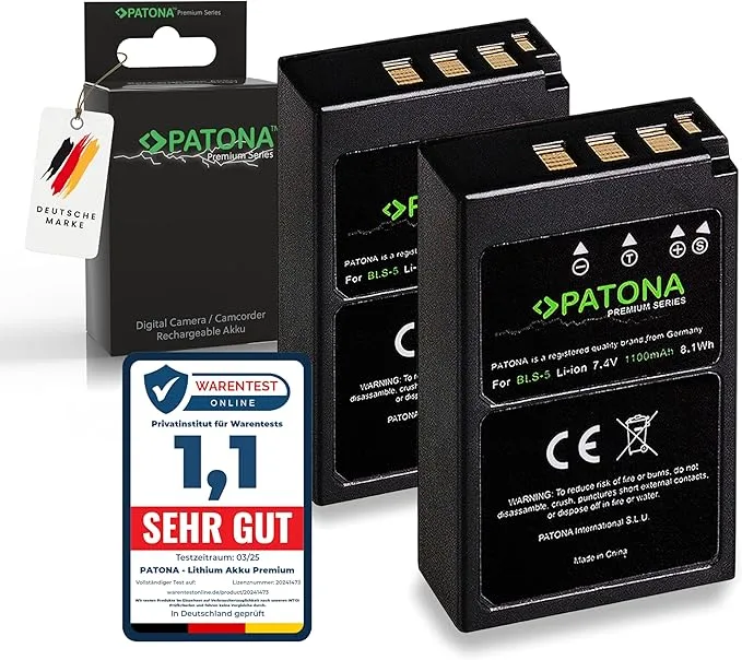 PATONA Premium Ersatzakku für gängige DSLM und DSLR Kameras