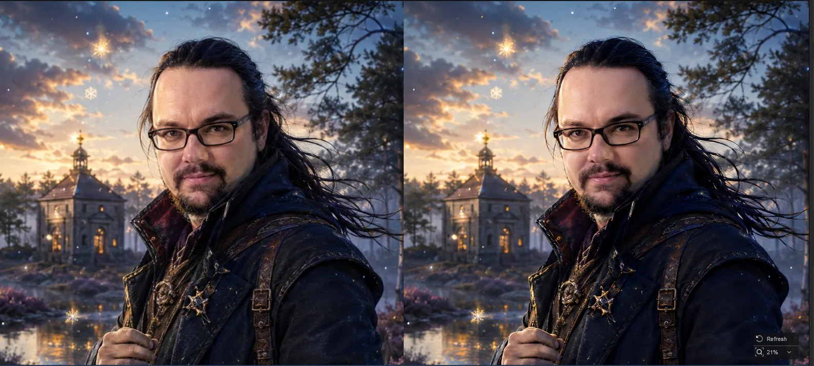 KI-generiertes Fantasy-Bild im Aiarty Image Enhancer Test