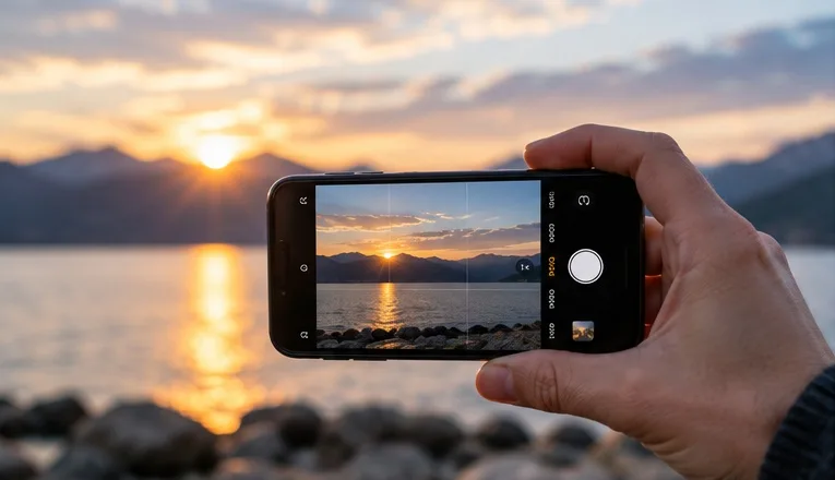 iPhone Fotografie für Anfänger – Smartphone-Foto bei Sonnenuntergang